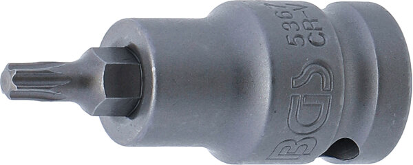 Kraft-Bit-Einsatz | Länge 55 mm | Antrieb Innenvierkant 12,5 mm (1/2") | T-Profil (für Torx) T27