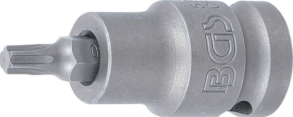 Kraft-Bit-Einsatz | Länge 55 mm | Antrieb Innenvierkant 12,5 mm (1/2") | T-Profil (für Torx) T30
