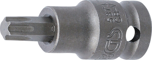 Kraft-Bit-Einsatz | Länge 55 mm | Antrieb Innenvierkant 12,5 mm (1/2") | T-Profil (für Torx) T50