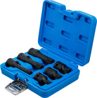 Kraft-Bit-Einsatz-Satz | Antrieb Innenvierkant 12,5 mm (1/2") | Innenvielzahn (für XZN) M14 - M18 | 6-tlg.