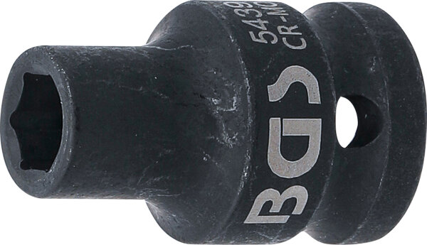 Kraft-Steckschlüssel-Einsatz Sechskant | Antrieb Innenvierkant 12,5 (1/2") | SW 9 mm