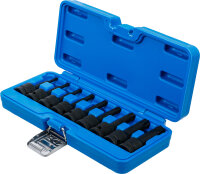 Kraft-Bit-Einsatz-Satz | Antrieb Innenvierkant 12,5 mm (1/2") | T-Profil (für Torx) T20 - T70 | 9-tlg.