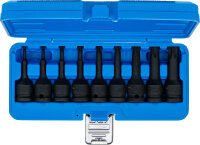 Kraft-Bit-Einsatz-Satz | Antrieb Innenvierkant 12,5 mm (1/2") | T-Profil (für Torx) T20 - T70 | 9-tlg.
