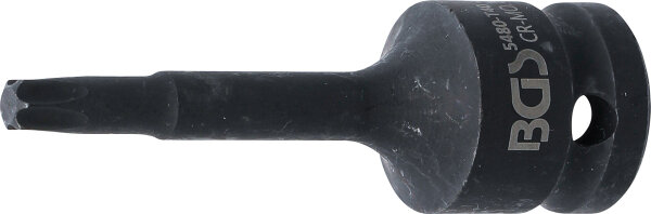 Kraft-Bit-Einsatz | Länge 75 mm | Antrieb Innenvierkant 12,5 mm (1/2") | T-Profil (für Torx) T40