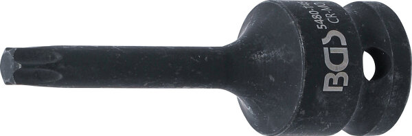 Kraft-Bit-Einsatz | Länge 75 mm | Antrieb Innenvierkant 12,5 mm (1/2") | T-Profil (für Torx) T45