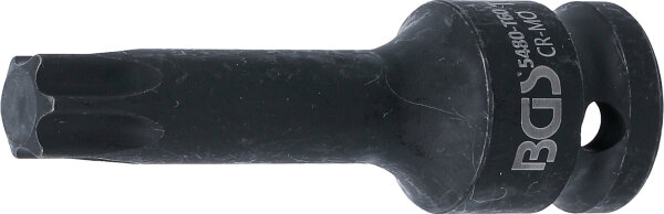 Kraft-Bit-Einsatz | Länge 75 mm | Antrieb Innenvierkant 12,5 mm (1/2") | T-Profil (für Torx) T60