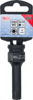 Kraft-Bit-Einsatz | Länge 75 mm | Antrieb Innenvierkant 12,5 mm (1/2") | T-Profil (für Torx) T60