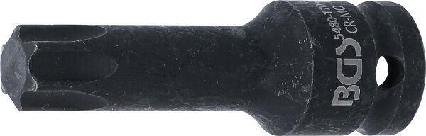 Kraft-Bit-Einsatz | Länge 75 mm | Antrieb Innenvierkant 12,5 mm (1/2") | T-Profil (für Torx) T70