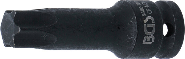 Kraft-Bit-Einsatz | Länge 75 mm | Antrieb Innenvierkant 12,5 mm (1/2") | T-Profil (für Torx) T80