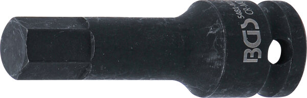 Kraft-Bit-Einsatz | Länge 75 mm | Antrieb Innenvierkant 12,5 mm (1/2") | Innensechskant 14 mm