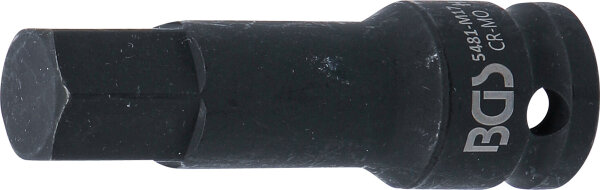 Kraft-Bit-Einsatz | Länge 75 mm | Antrieb Innenvierkant 12,5 mm (1/2") | Innensechskant 17 mm