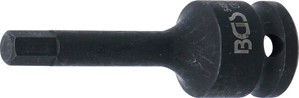 Kraft-Bit-Einsatz | Länge 75 mm | Antrieb Innenvierkant 12,5 mm (1/2") | Innensechskant 8 mm