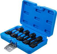 Kraft-Bit-Einsatz-Satz | Antrieb Innenvierkant 12,5 mm (1/2") | Innenvielzahn (für XZN) M4 - M16 | 9-tlg.