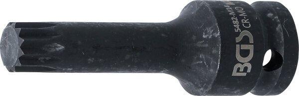 Kraft-Bit-Einsatz | Länge 78 mm | Antrieb Innenvierkant 12,5 mm (1/2") | Innenvielzahn (für XZN) M14