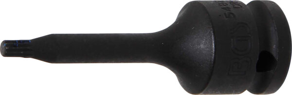 Kraft-Bit-Einsatz | Länge 75 mm | Antrieb Innenvierkant 12,5 mm (1/2") | Innenvielzahn (für XZN) M5