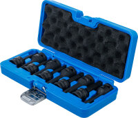 Kraft-Bit-Einsatz-Satz | Antrieb Innenvierkant 12,5 mm (1/2") | Keil-Profil (für Ribe) M5 - M14 | 9-tlg.