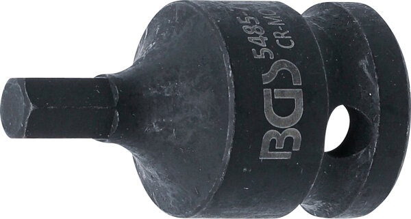 Kraft-Bit-Einsatz | Länge 42 mm | Antrieb Innenvierkant 12,5 mm (1/2") | Innensechskant 7 mm