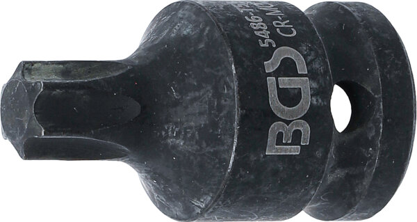 Kraft-Bit-Einsatz | Länge 42 mm | Antrieb Innenvierkant 12,5 mm (1/2") | T-Profil (für Torx) T55