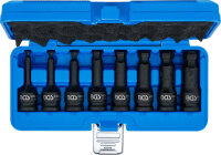 Kraft-Bit-Einsatz-Satz | Länge 75 mm | Antrieb Innenvierkant 12,5 mm (1/2") | Innensechskant mit Kugelkopf 6 - 19 mm | 8-tlg.
