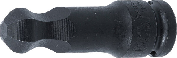 Kraft-Bit-Einsatz | Länge 75 mm | Antrieb Innenvierkant 12,5 mm (1/2") | Innensechskant mit Kugelkopf 17 mm