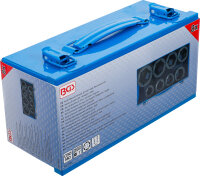 Kraft-Steckschlüssel-Einsatz-Satz Sechskant, tief | Antrieb Innenvierkant 25 mm (1") | SW 27 - 50 mm | 8-tlg.