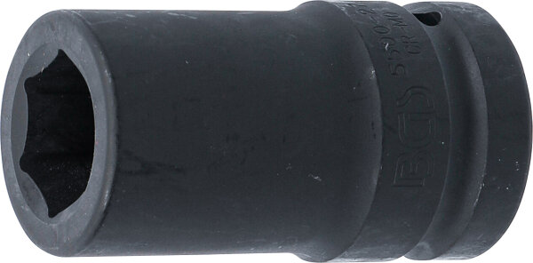 Kraft-Steckschlüssel-Einsatz Sechskant, tief | Antrieb Innenvierkant 25 mm (1") | SW 27 mm