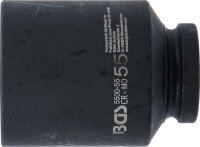 Kraft-Steckschlüssel-Einsatz Sechskant, tief | Antrieb Innenvierkant 25 mm (1") | SW 55 mm