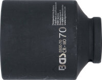 Kraft-Steckschlüssel-Einsatz Sechskant, tief | Antrieb Innenvierkant 25 mm (1") | SW 70 mm