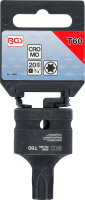 Kraft-Bit-Einsatz | Länge 60 mm | Antrieb Innenvierkant 20 mm (3/4") | T-Profil (für Torx) T60