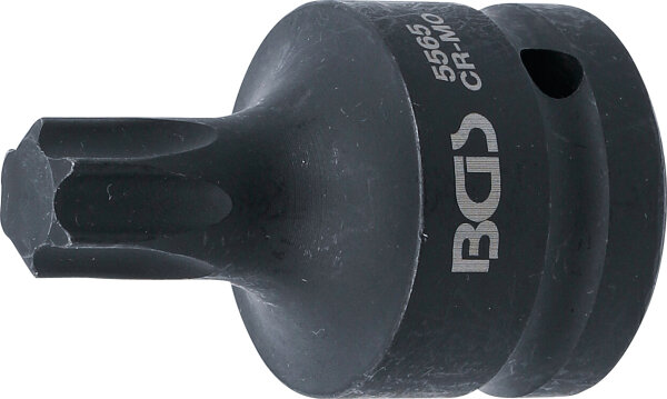 Kraft-Bit-Einsatz | Länge 60 mm | Antrieb Innenvierkant 20 mm (3/4") | T-Profil (für Torx) T65