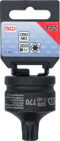Kraft-Bit-Einsatz | Länge 60 mm | Antrieb Innenvierkant 20 mm (3/4") | T-Profil (für Torx) T70