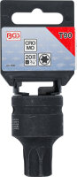 Kraft-Bit-Einsatz | Länge 60 mm | Antrieb Innenvierkant 20 mm (3/4") | T-Profil (für Torx) T90