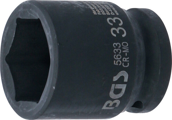 Kraft-Steckschlüssel-Einsatz Sechskant | Antrieb Innenvierkant 20 mm (3/4") | SW 33 mm