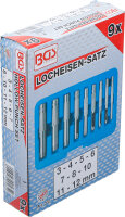 Locheisen-Satz | 3 - 12 mm | 9-tlg.