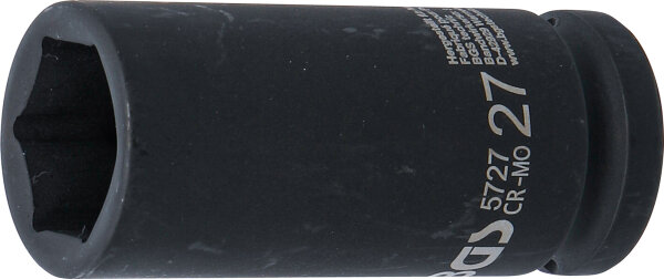 Kraft-Steckschlüssel-Einsatz Sechskant, tief | Antrieb Innenvierkant 20 mm (3/4") | SW 27 mm