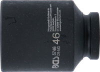 Kraft-Steckschlüssel-Einsatz Sechskant, tief | Antrieb Innenvierkant 20 mm (3/4") | SW 46 mm