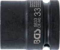 Kraft-Steckschlüssel-Einsatz Sechskant | Antrieb Innenvierkant 25 mm (1") | SW 33 mm