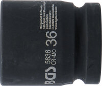 Kraft-Steckschlüssel-Einsatz Sechskant | Antrieb Innenvierkant 25 mm (1") | SW 36 mm