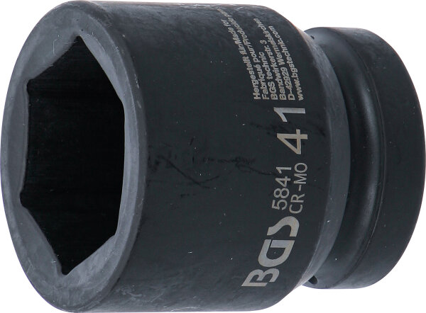 Kraft-Steckschlüssel-Einsatz Sechskant | Antrieb Innenvierkant 25 mm (1") | SW 41 mm