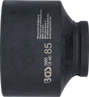 Kraft-Steckschlüssel-Einsatz Sechskant | Antrieb Innenvierkant 25 mm (1") | SW 85 mm