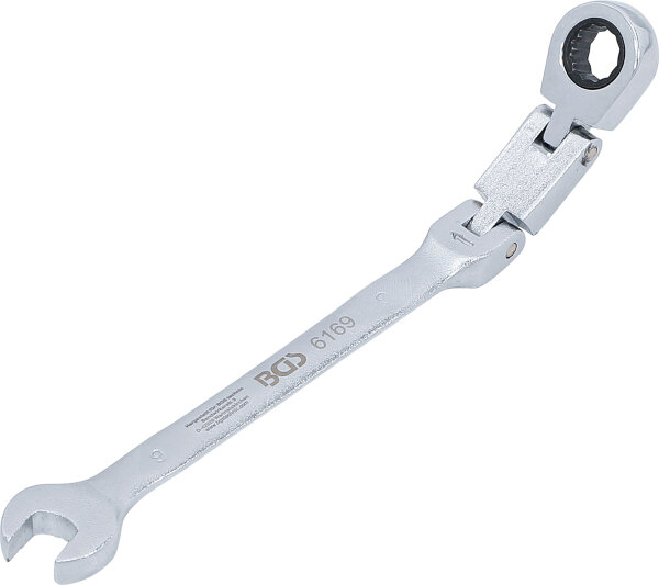 Doppelgelenk-Ratschenring-Maulschlüssel | abwinkelbar | SW 9 mm