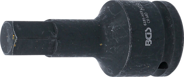 Kraft-Bit-Einsatz | Länge 100 mm | Antrieb Innenvierkant 20 mm (3/4") | Innensechskant 19 mm