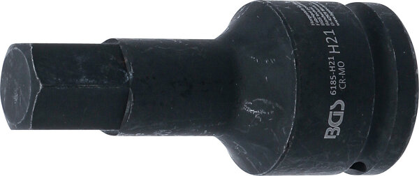 Kraft-Bit-Einsatz | Länge 100 mm | Antrieb Innenvierkant 20 mm (3/4") | Innensechskant 21 mm