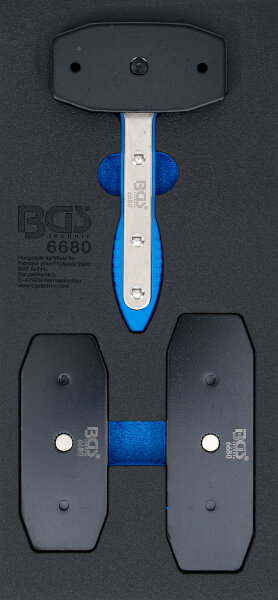 Werkstattwageneinlage 1/3: Bremskolben-Rückstell-Werkzeug | mit Ratschenfunktion | 7-tlg.