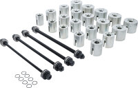 Zug- und Druckhülsen-Satz | mit 4 Spindeln | 24-tlg.