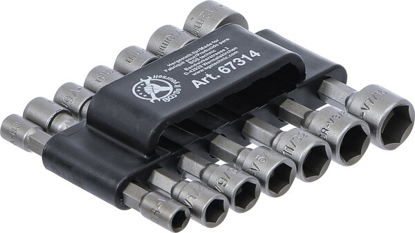 Steckschlüssel-Bit-Satz | Antrieb Außensechskant 6,3 mm (1/4") | metrisch + Zoll | 14-tlg.