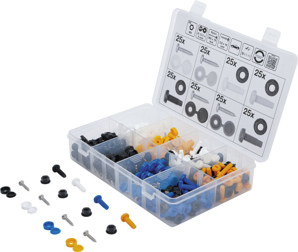 Schrauben-, Muttern- und Abdeckkappen-Sortiment | 400-tlg.