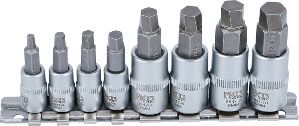 Schraubenausdreher-Satz | Antrieb Innenvierkant 6,3 mm (1/4") / 10 mm (3/8") | für defekten Innensechskant 3 - 10 mm | 8-tlg.