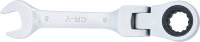 Ratschenring-Maulschlüssel | kurz | abwinkelbar | SW 8 mm