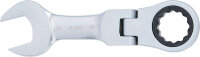 Ratschenring-Maulschlüssel | kurz | abwinkelbar | SW 19 mm